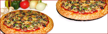 mini pizza Pizza vegetal con atún