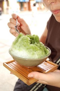 helado te verde Helado de té verde