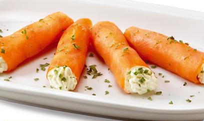 rollitos de salmon ahumado Rollitos de salmón ahumado