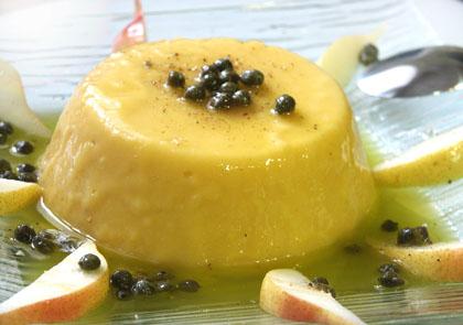 flan de peras Flan de peras