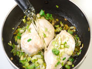 Pechuga de pollo con hongos y arroz