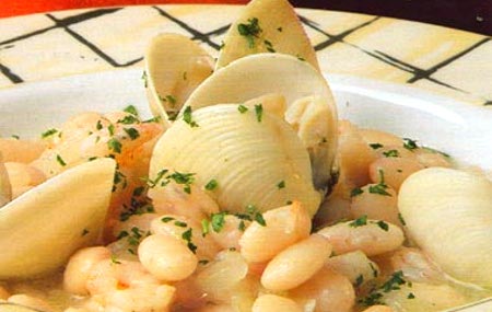 alubias almejas Alubias blancas con almejas