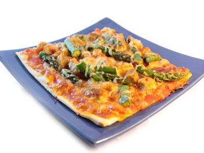 pizza pollo trigueros Pizza de pollo con esparragos trigueros