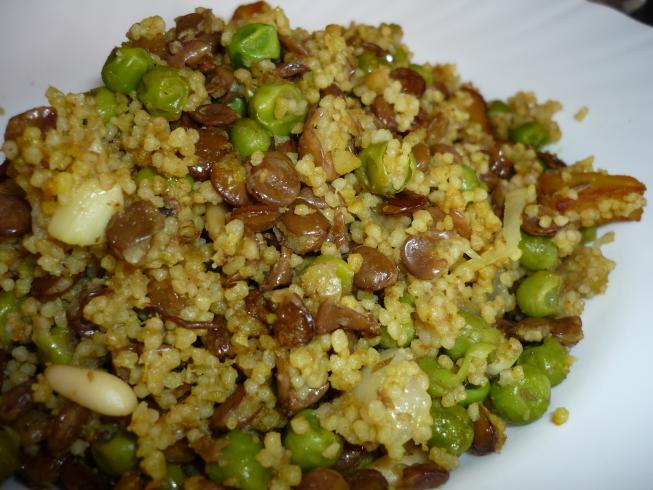 cuscus con guisantes Cuscús con guisantes