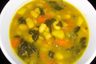 Judias blancas con verduras Judías blancas con verduras y algas