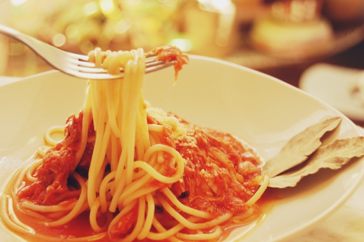 tagliateles con salsa de tomate Tagliateles con salsa de tomate