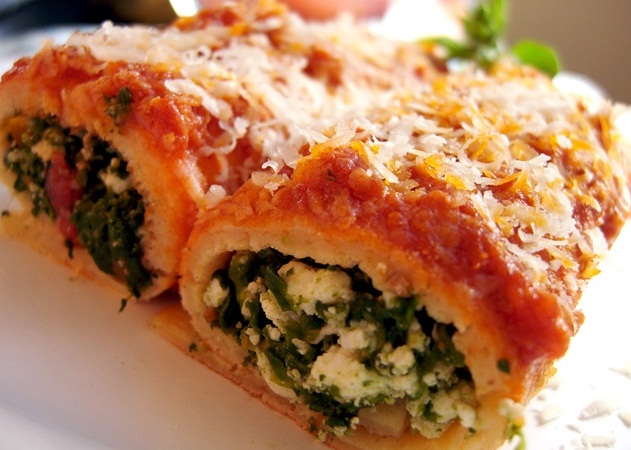 Canelones de alcachofas Canelones de alcachofas y verduras