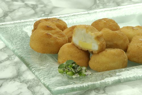 huevo en bechamel Huevos con bechamel y berenjenas