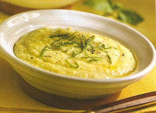 pure de calabacin y arroz Puré de calabacín y arroz con berros