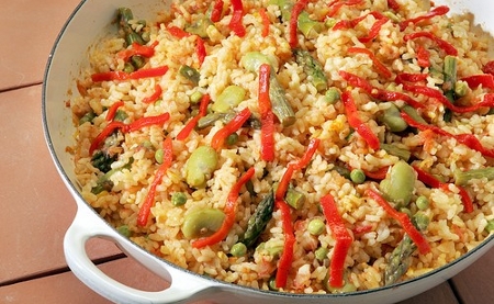 Arroz mediterraneo de verduras Arroz mediterráneo de verduras