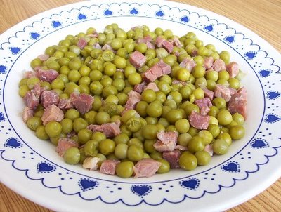 guisantes con jamon Guisantes con cebolla y jamón