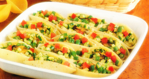 pasta rellena de verduras al horno Pasta rellena de verduras
