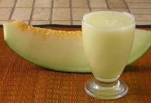 melón pera y manzana Batido de melón, pera y manzana