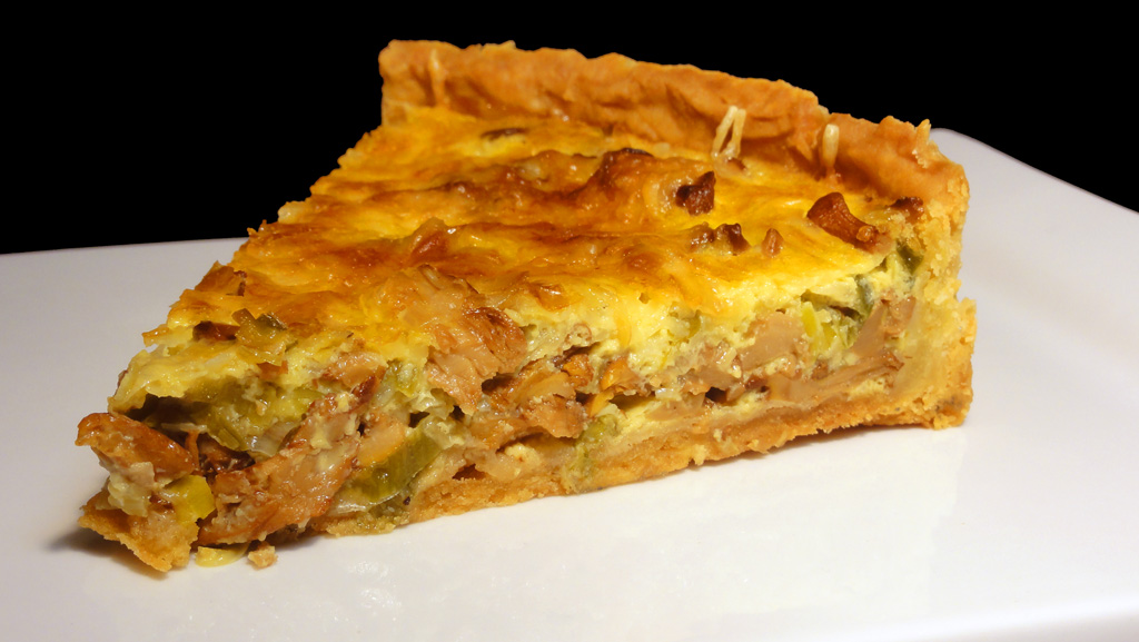 quiche de puerros y setas Quiché de puerros y setas
