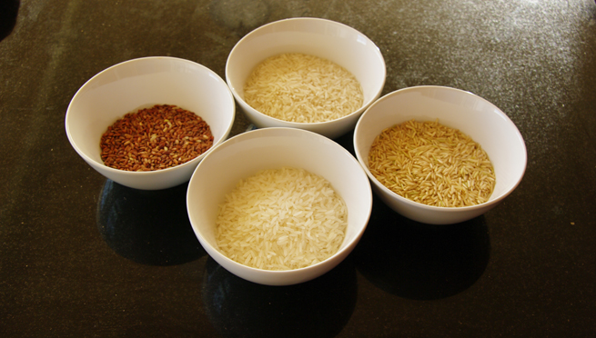 Arroz a la naranja con queso parmesano